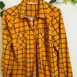 Women’s Yellow Long-sleeve Polo Shirt